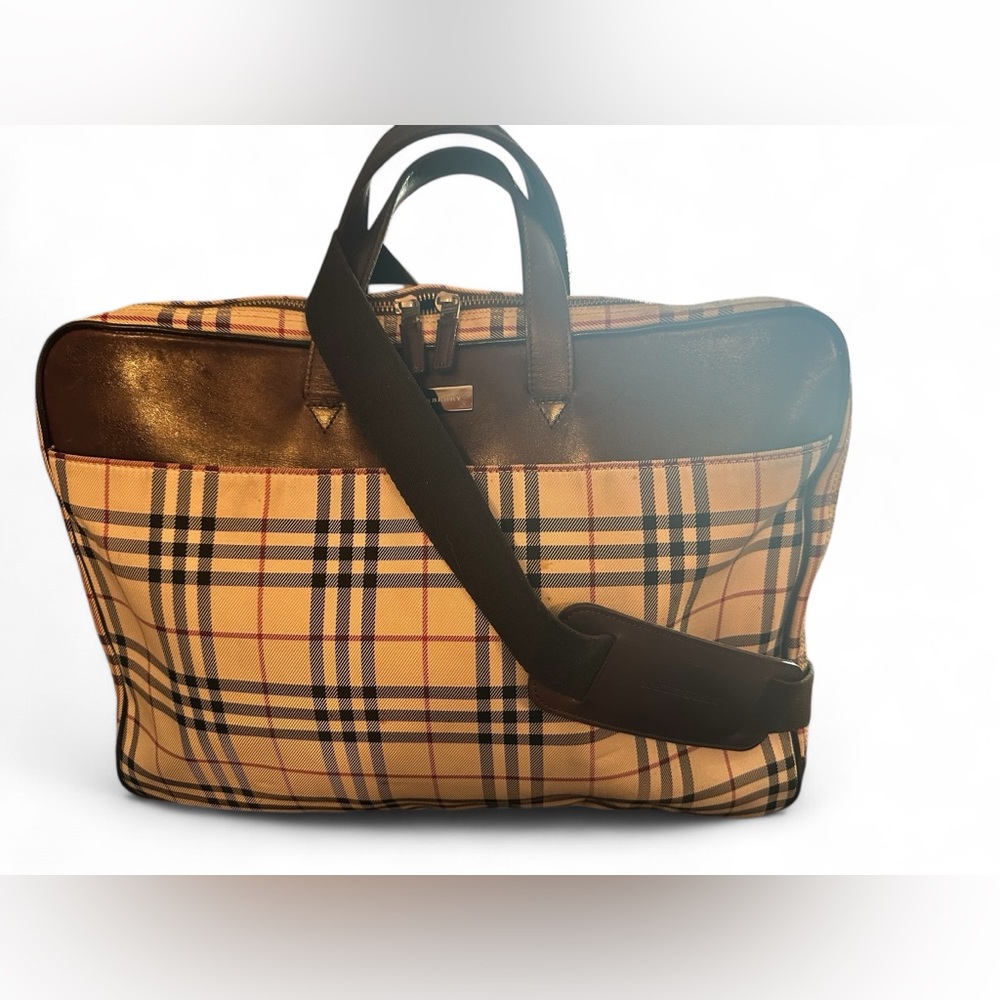 Authentic Vintage burberry Nova Check Bag Laptop Bag Satchel Quiet luxury